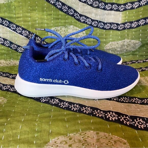 Allbirds Sam's Club Exclusive Wool Blue/ White Runners Size 8 - Picture 3 of 13